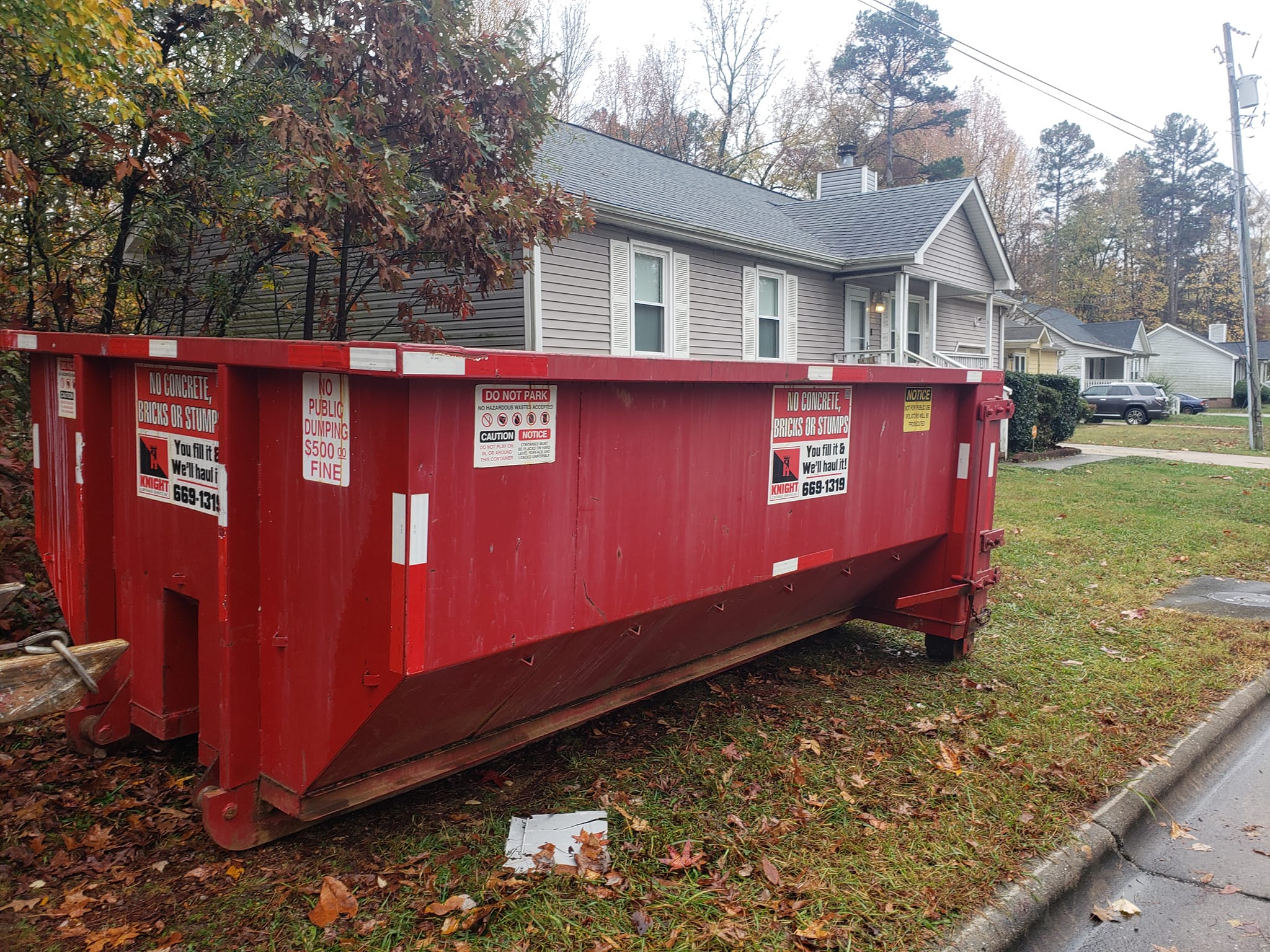 Knight Container roll-off dumpster